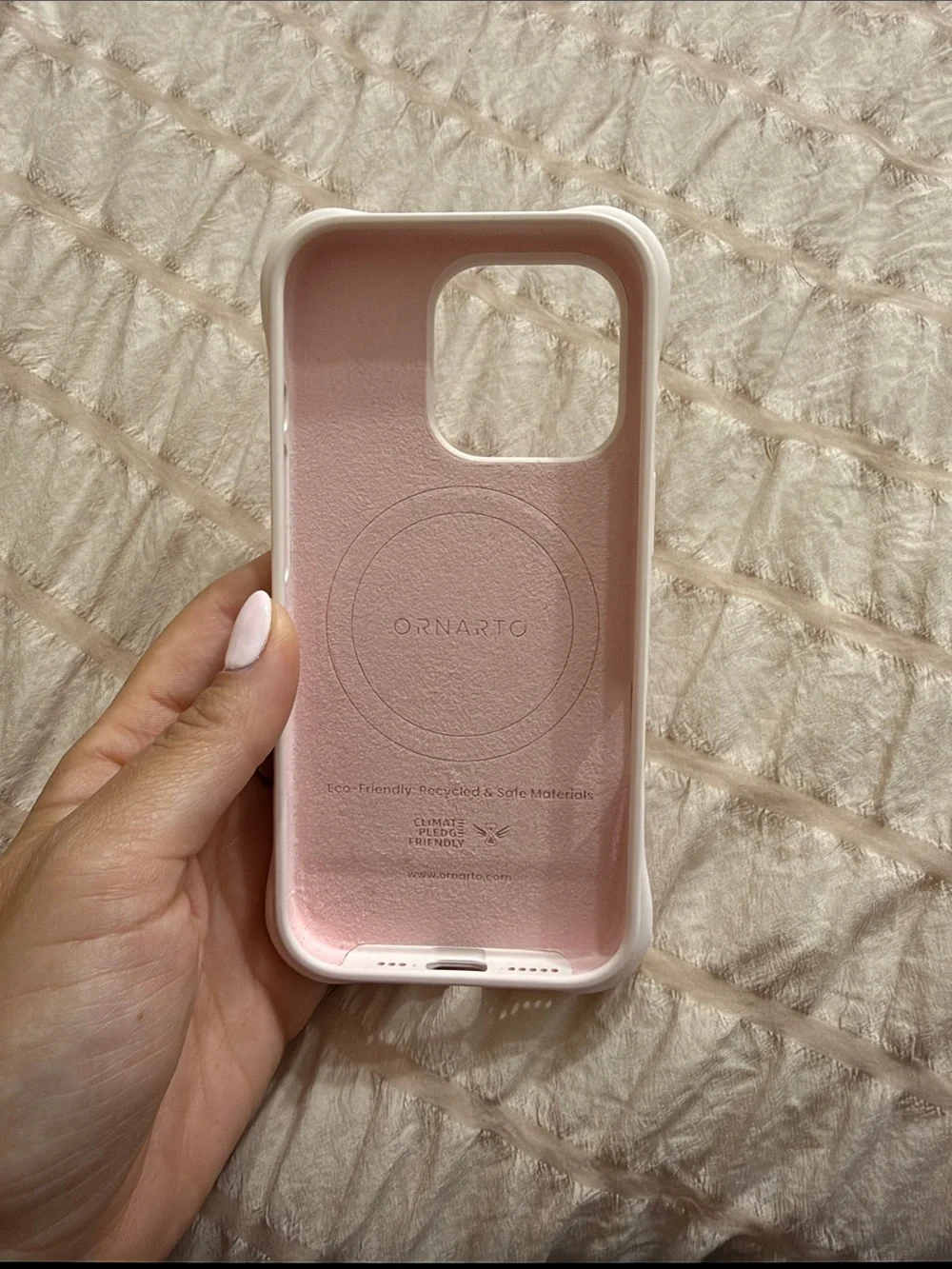 White Silicone Phone Case with Camera Ring